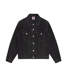 RUNNING DOG DENIM TRUCKER JACKET - BLACK