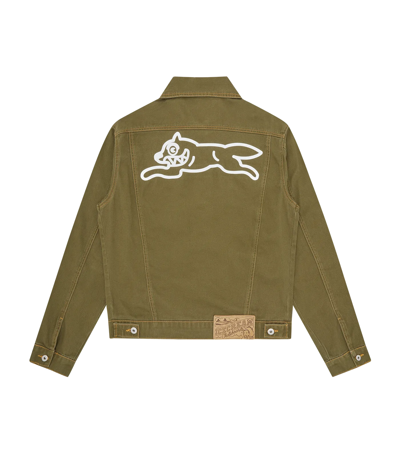 RUNNING DOG DENIM TRUCKER JACKET - GREEN