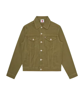 RUNNING DOG DENIM TRUCKER JACKET - GREEN