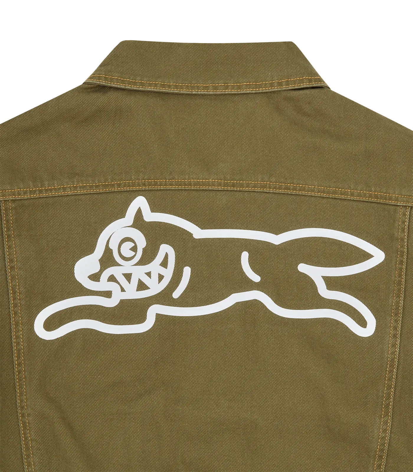 RUNNING DOG DENIM TRUCKER JACKET - GREEN