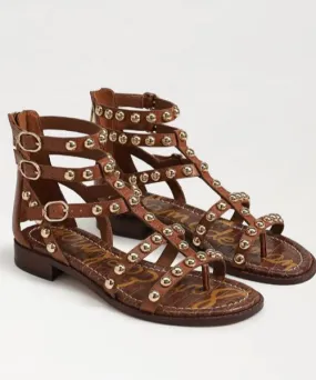 Sam Edelman Estella Studded Gladiator Sandal - Rich Cognac