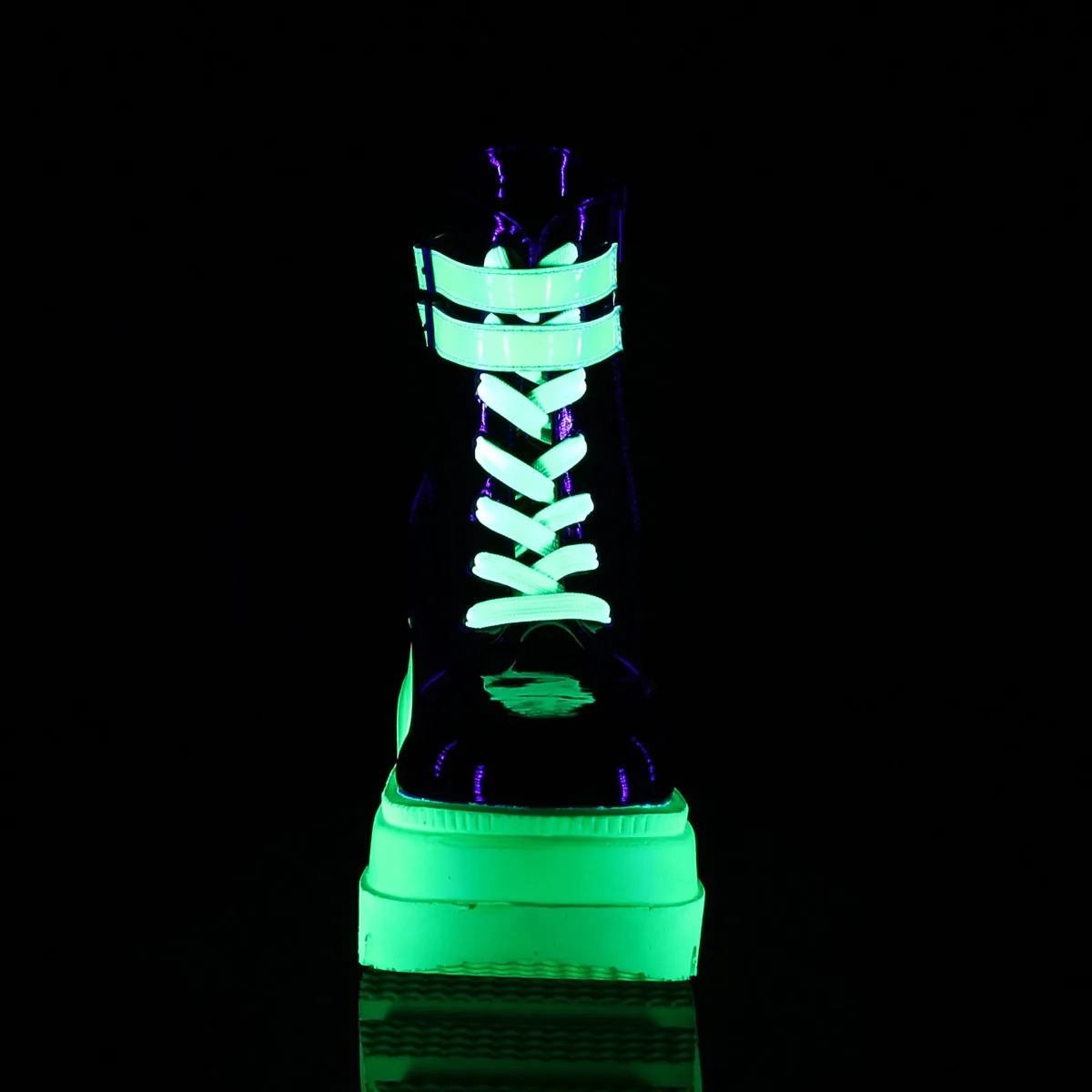 Shaker-52 Neon Green Black Patent