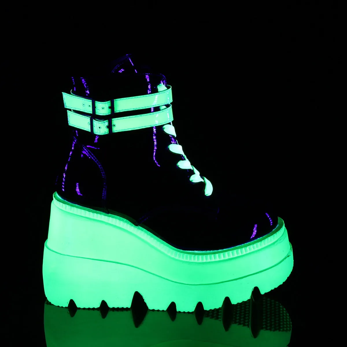 Shaker-52 Neon Green Black Patent