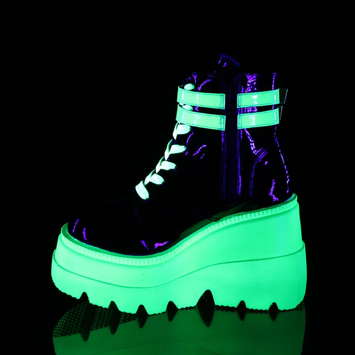 Shaker-52 Neon Green Black Patent