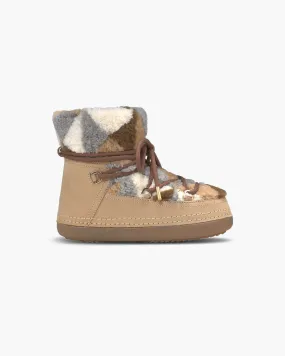  Shearling Patchwork Boot Triangle 