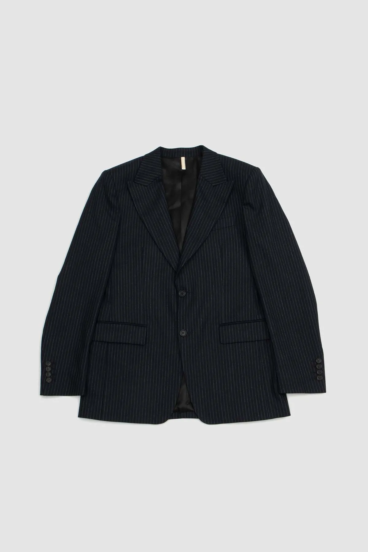 Single Breasted Blazer - Navy Stripe