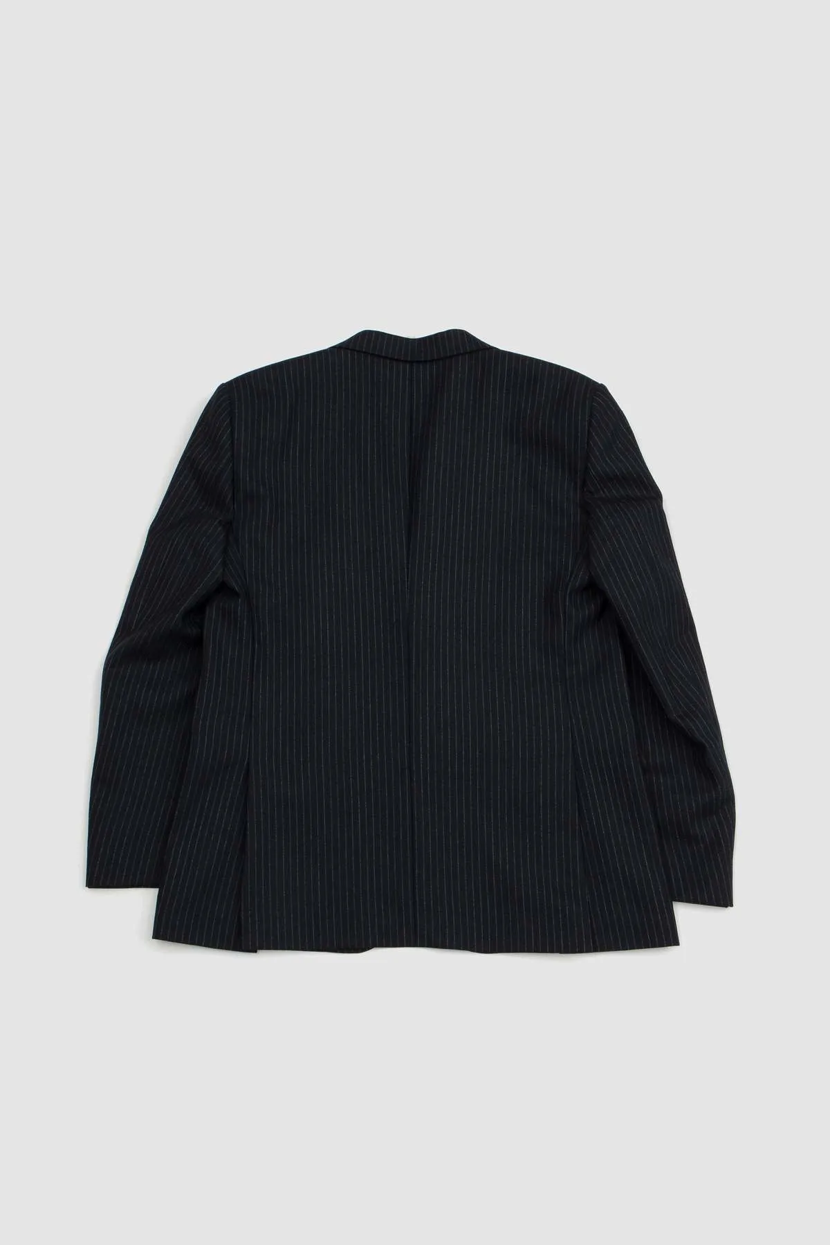 Single Breasted Blazer - Navy Stripe