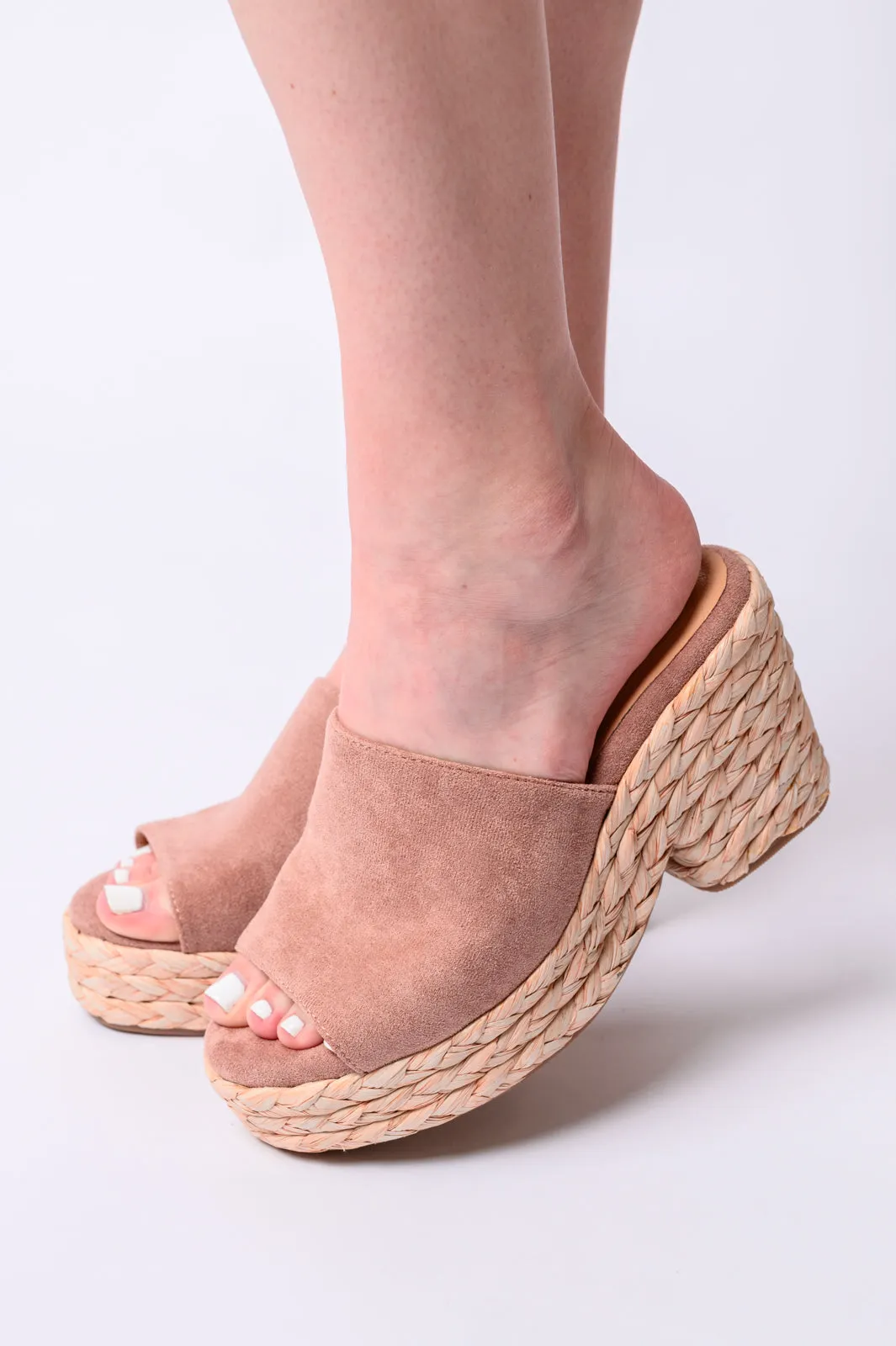 Solstice Espadrille Wedge in Blush