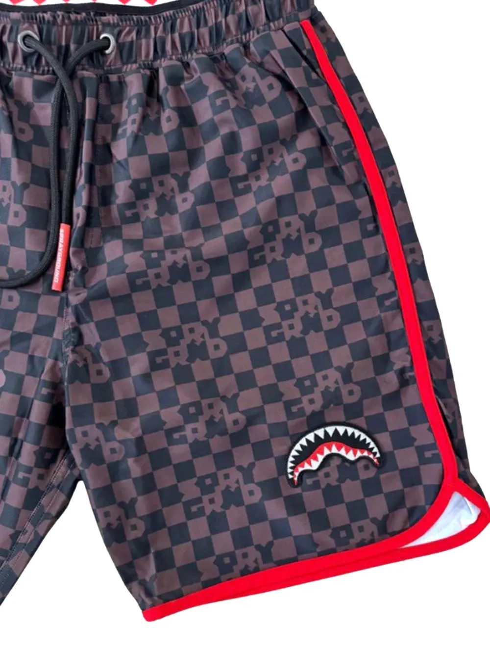 Sprayground Costume Uomo Sprayground Checkered Midi Sp501 Marrone