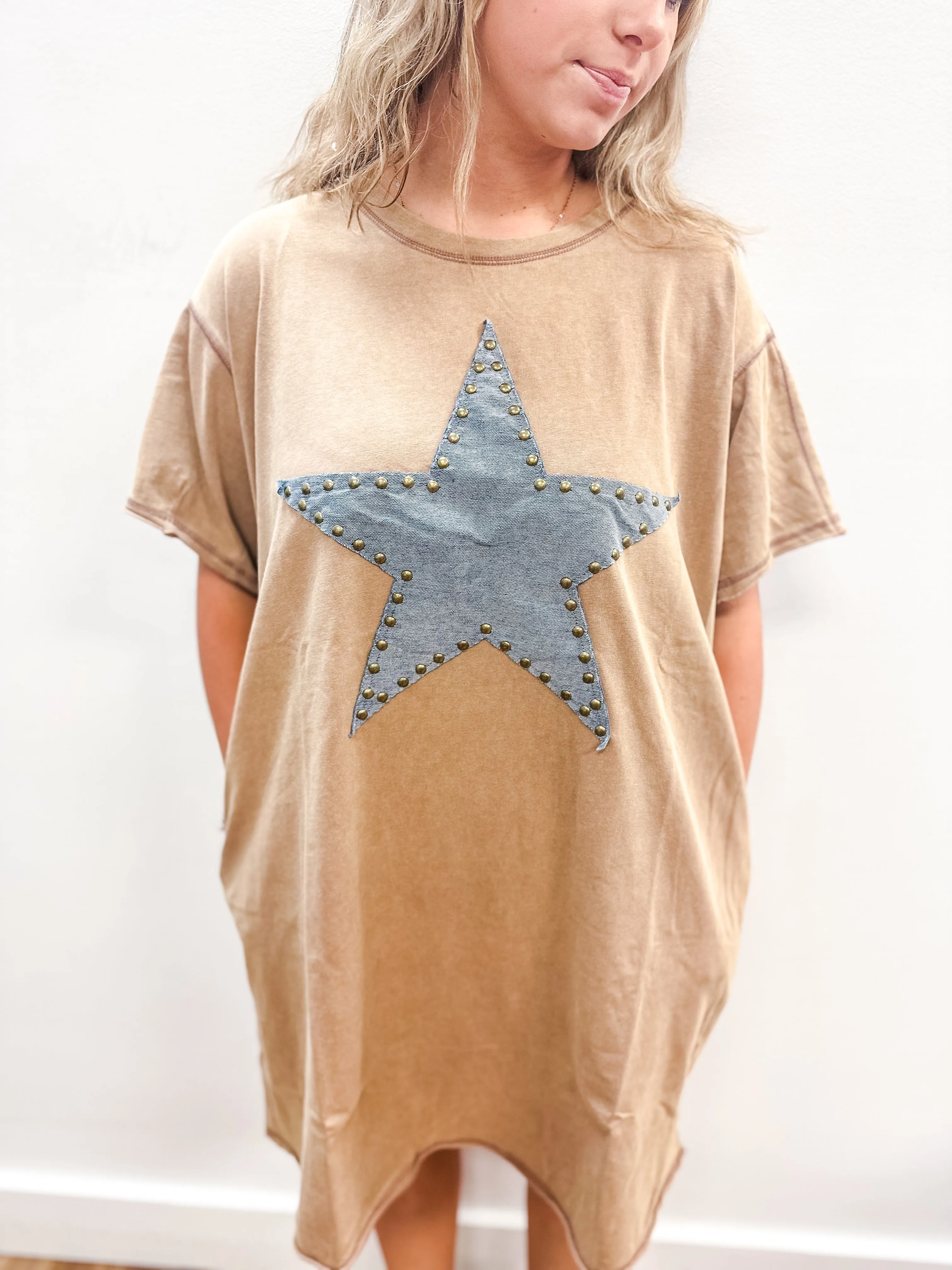 Star Washed Tee Dress