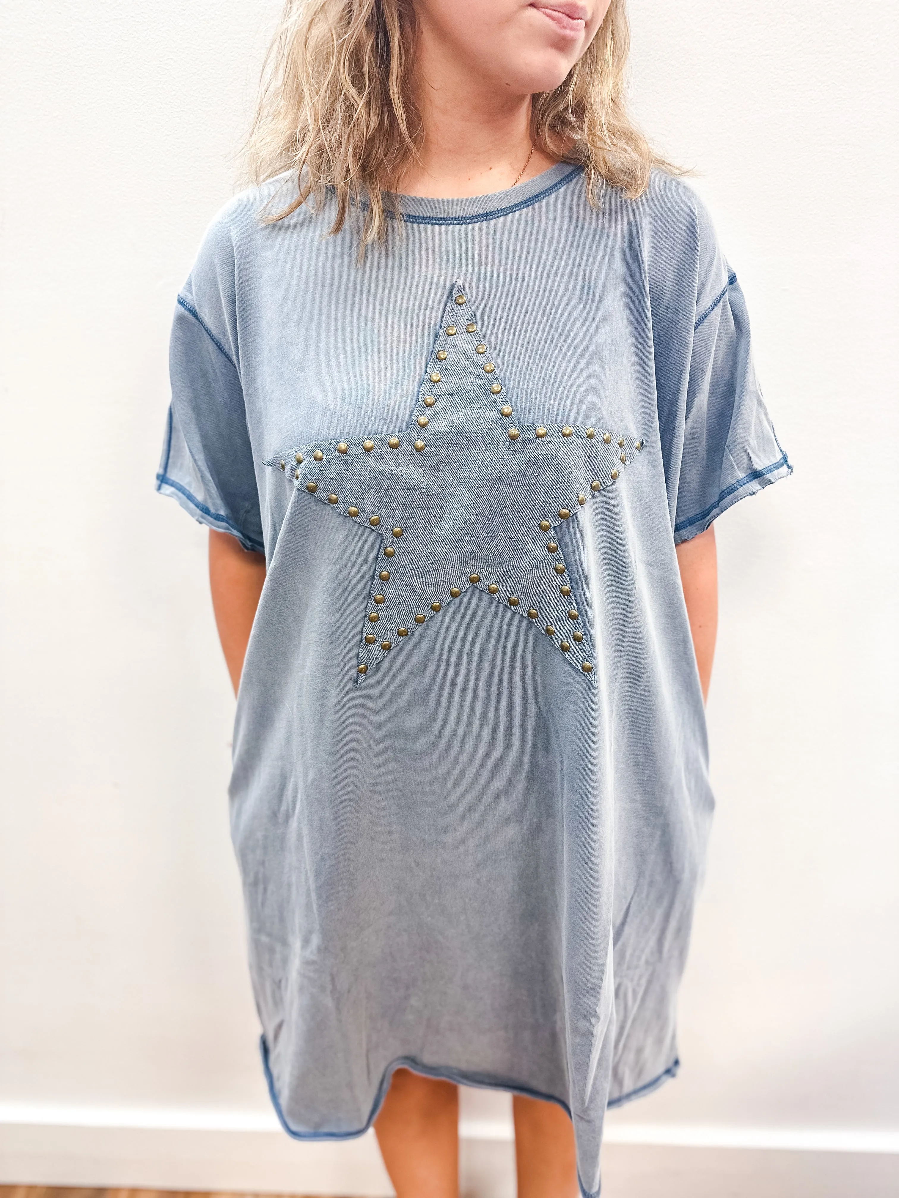 Star Washed Tee Dress