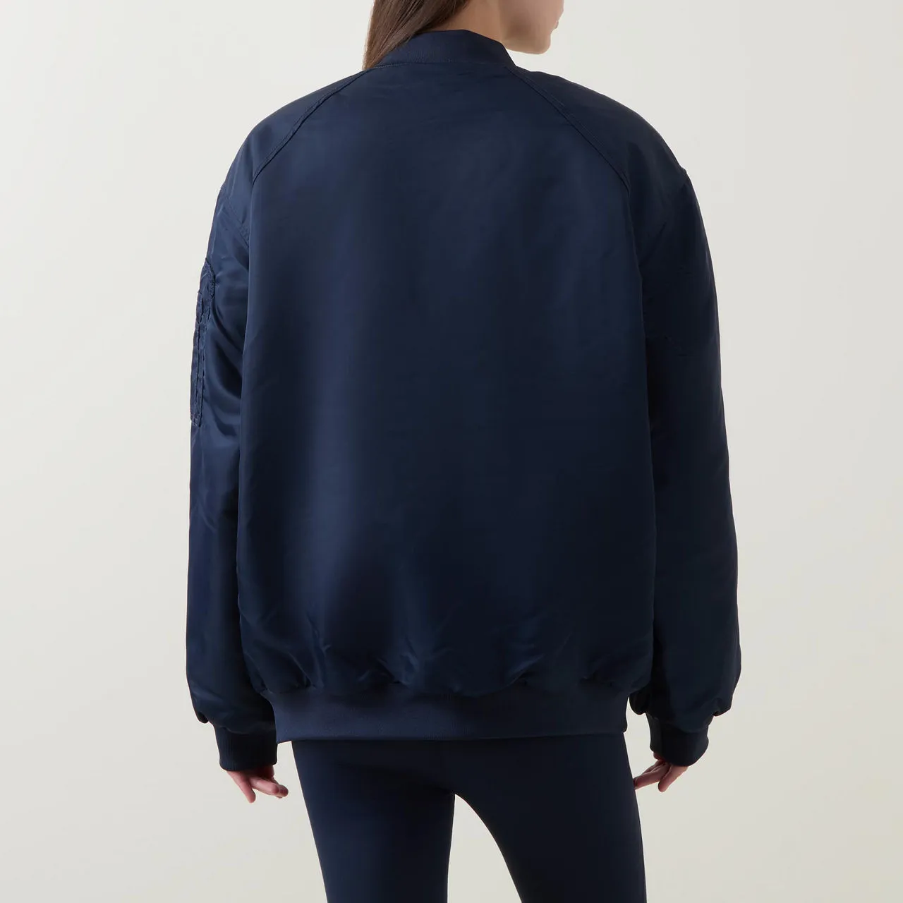 SWEATY BETTY Cityscape Bomber Jacket - Navy