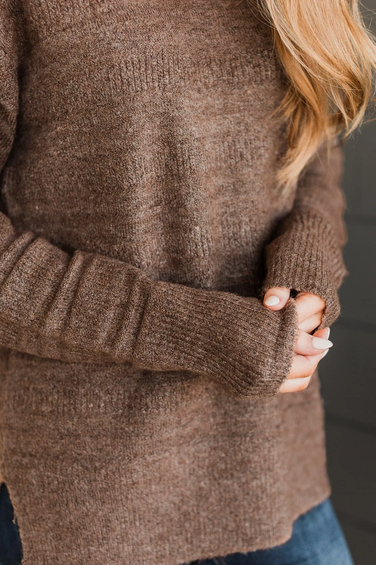 Test Of Time Knit Sweater- Dark Brown