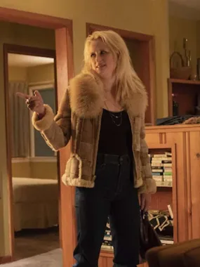 True Detective Mamie Gummer Suede Leather Jacket - New American Jackets