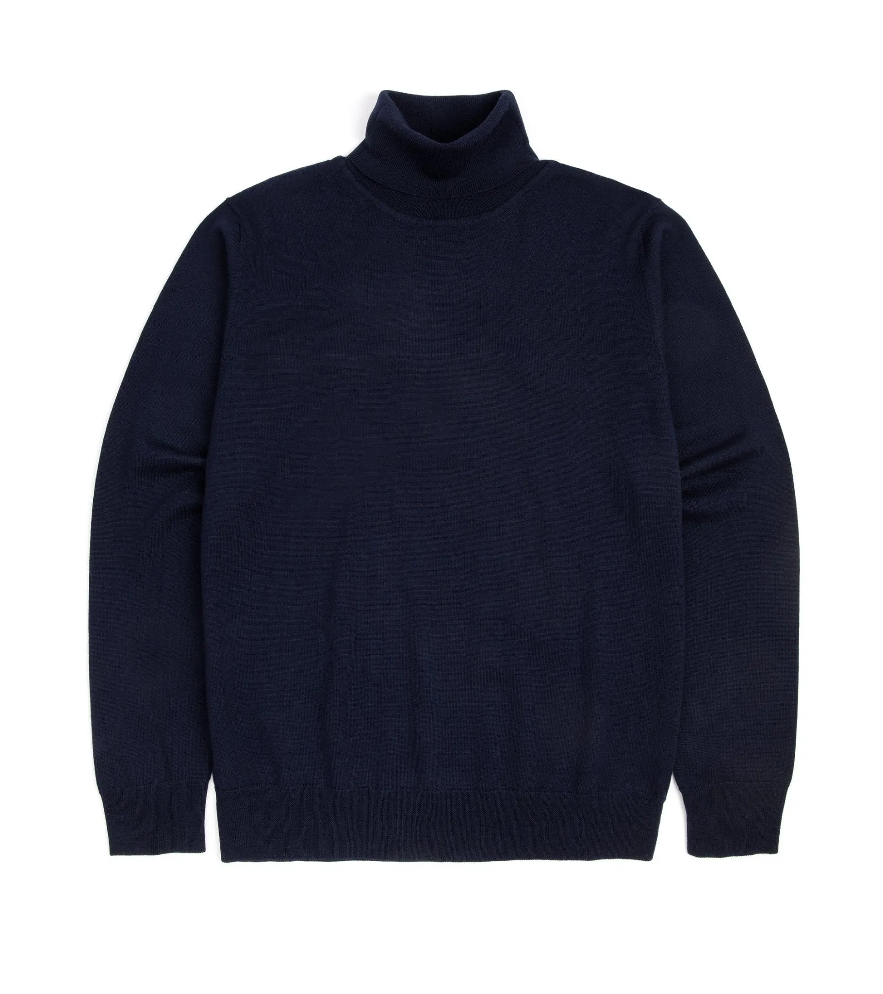 Trunk William Merino Roll Neck Sweater: Navy