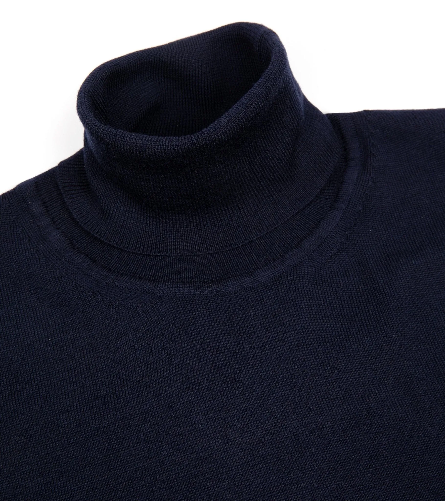 Trunk William Merino Roll Neck Sweater: Navy