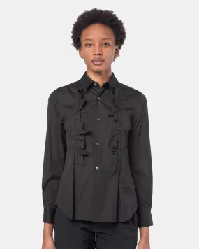 Tuxedo Blouse in Black