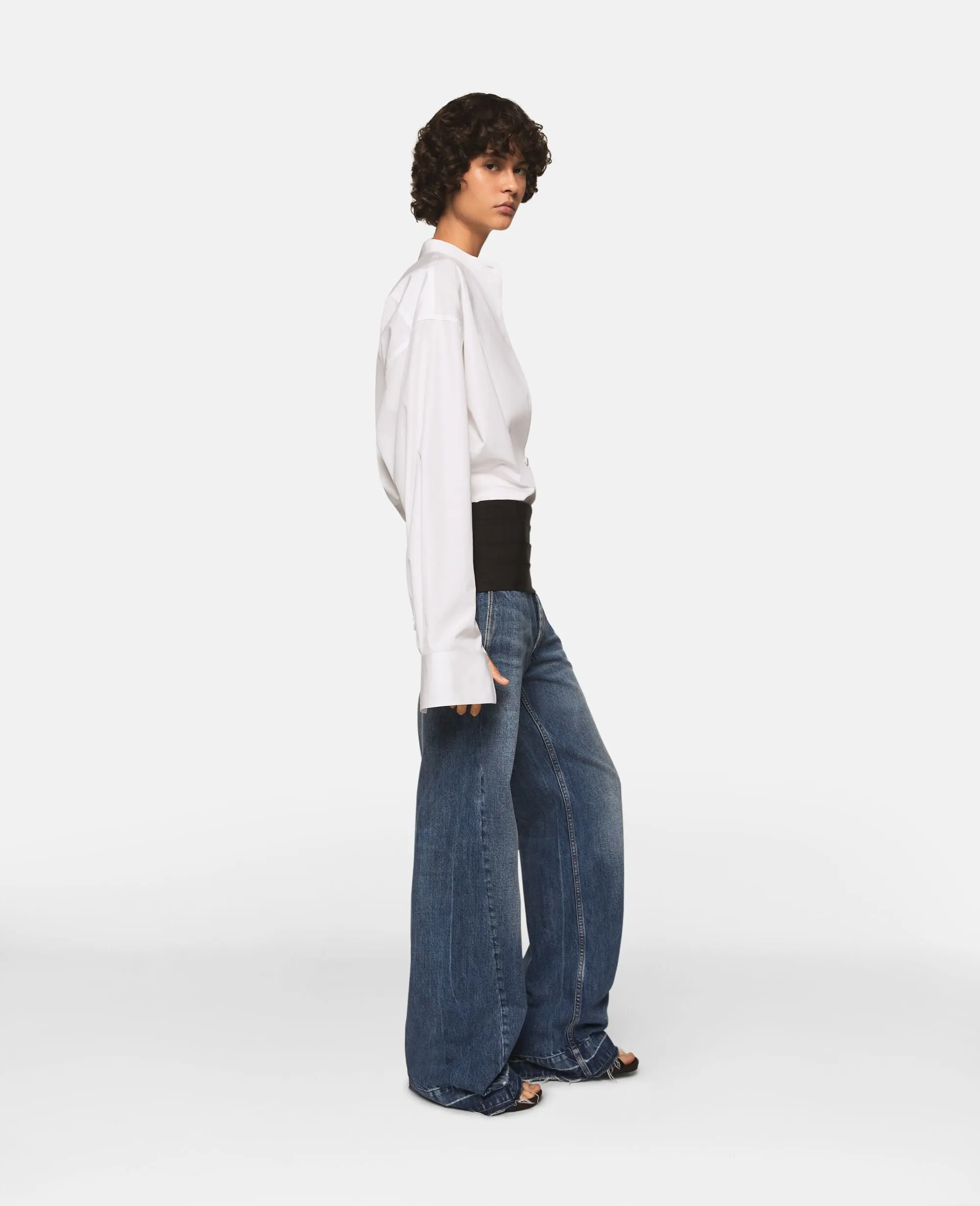 Tuxedo-Inspired Denim Jeans