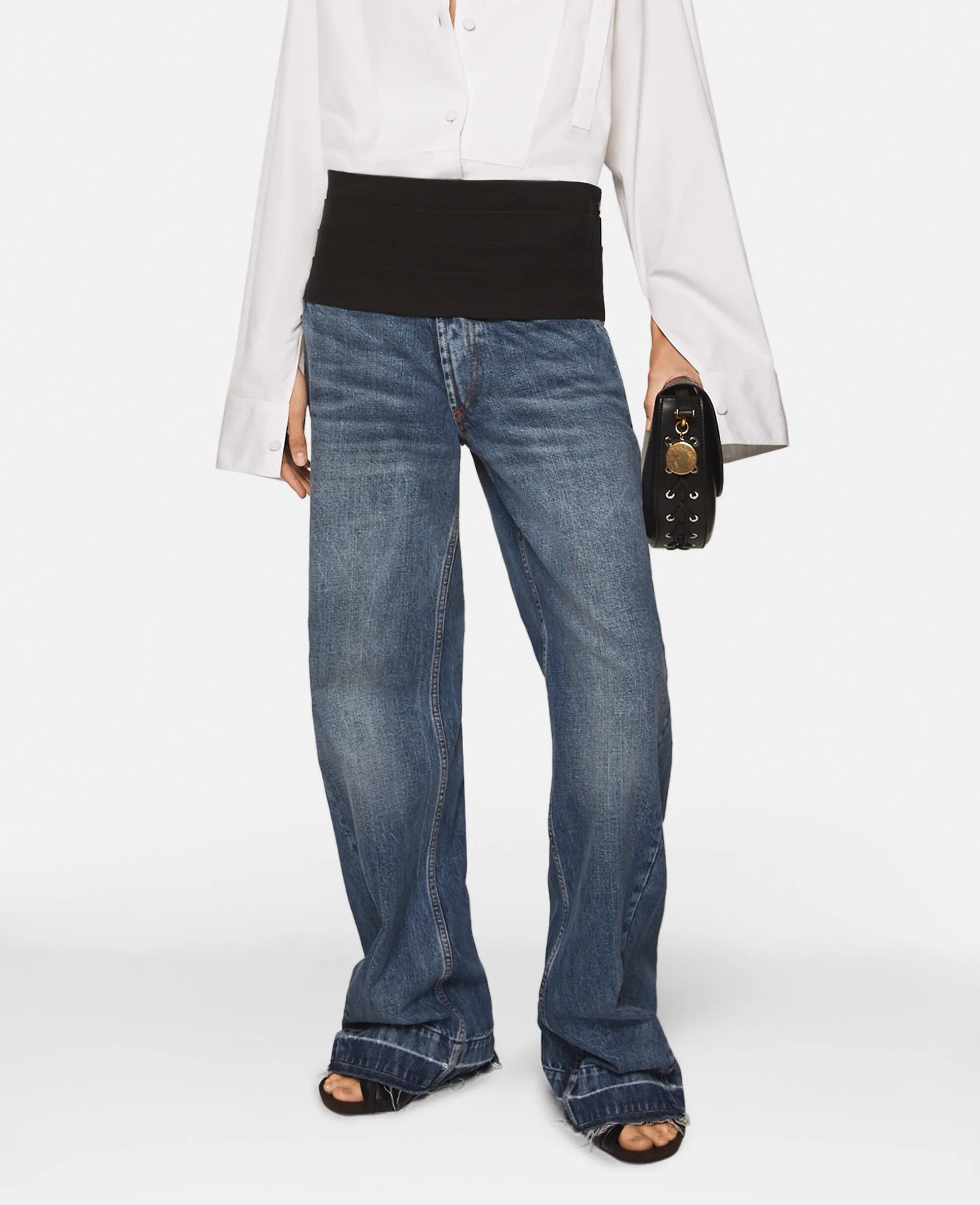 Tuxedo-Inspired Denim Jeans