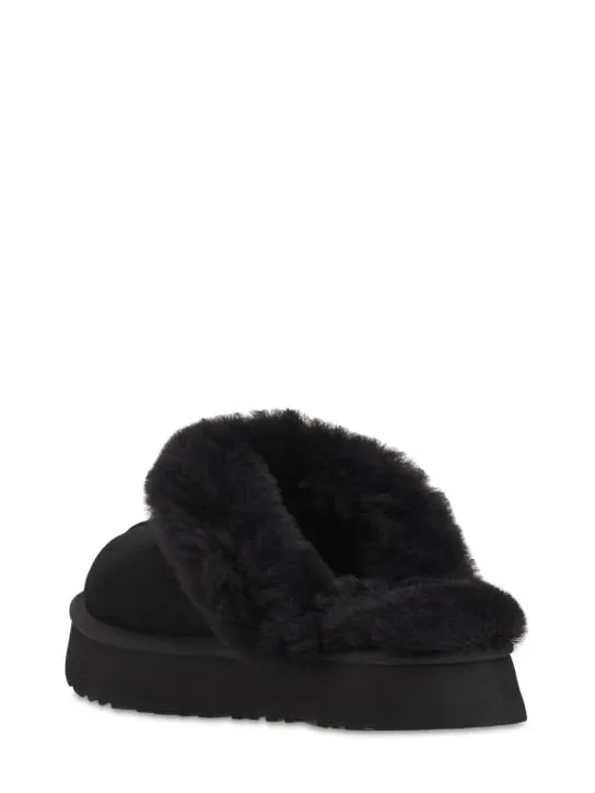 Ugg   25mm Disquette suede & shearling mules 