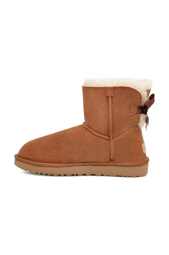 UGG suede snow boots Mini Bailey Bow II women's brown color 1016501.CHE