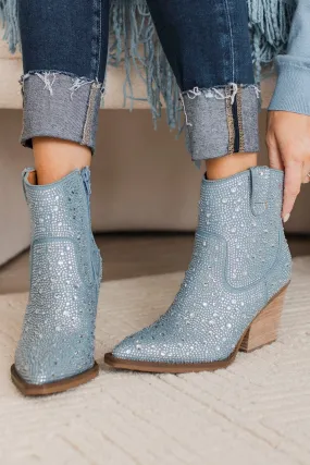 Very G Kady Denim Boots- Blue