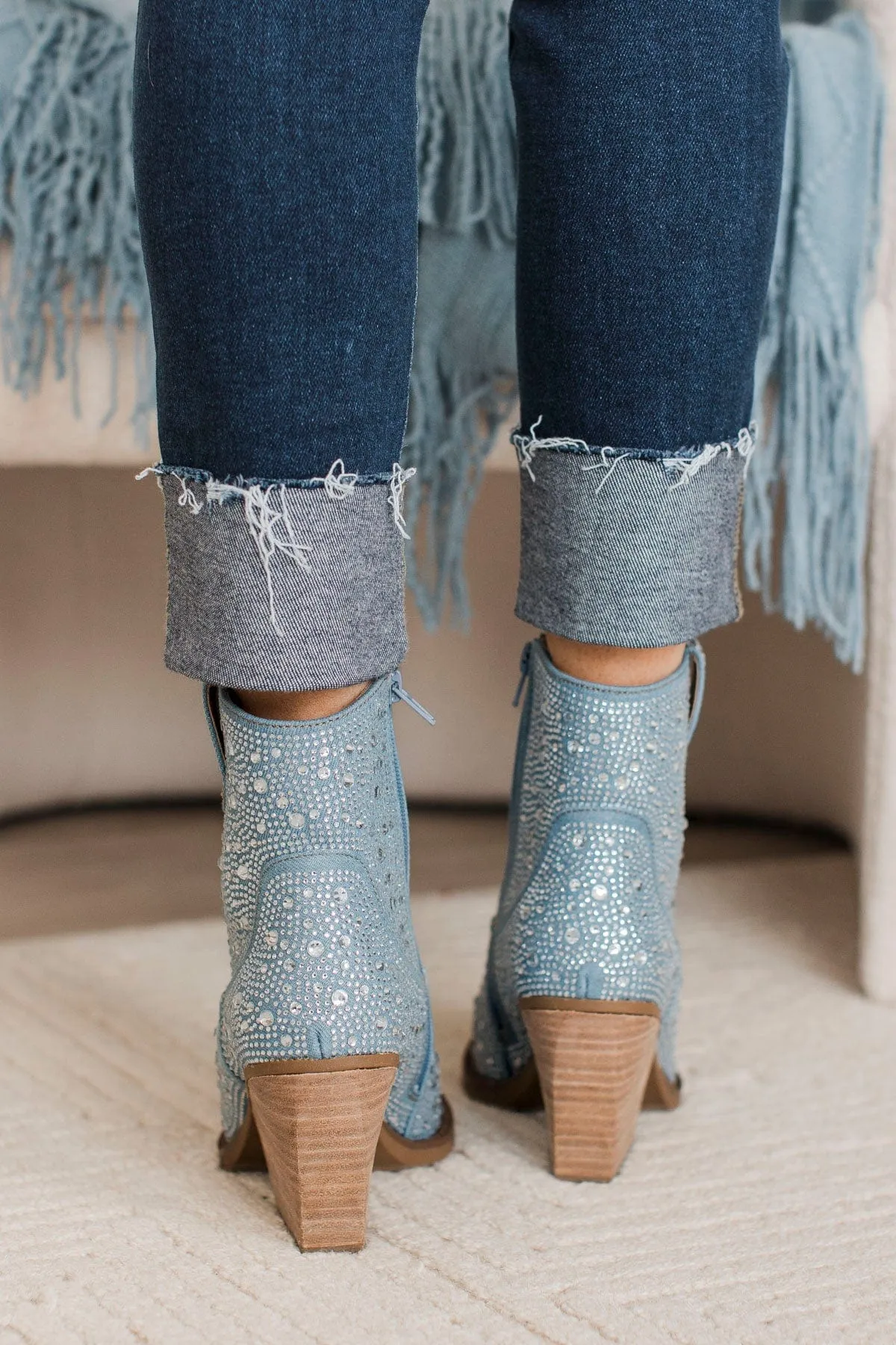 Very G Kady Denim Boots- Blue