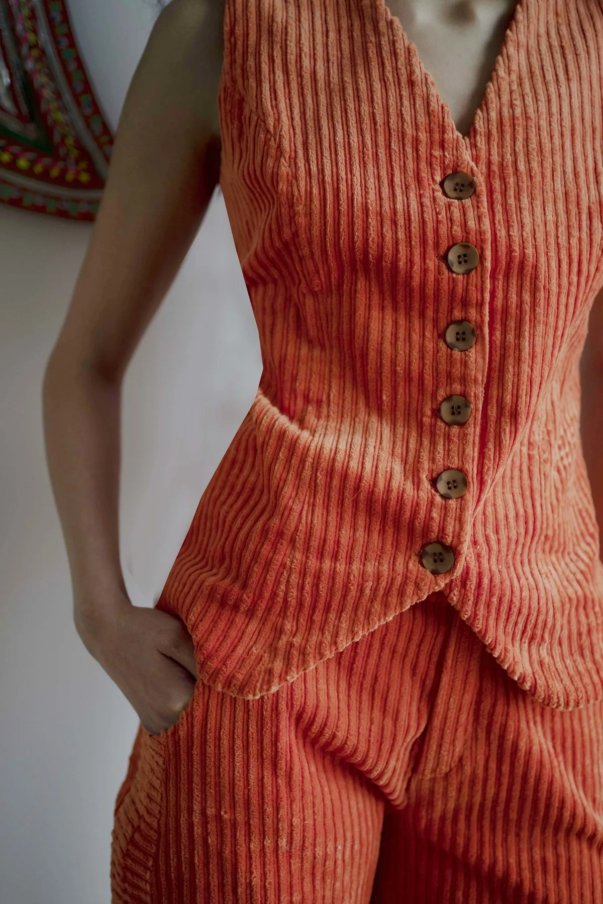 Wyatt Waistcoat - Burnt Orange