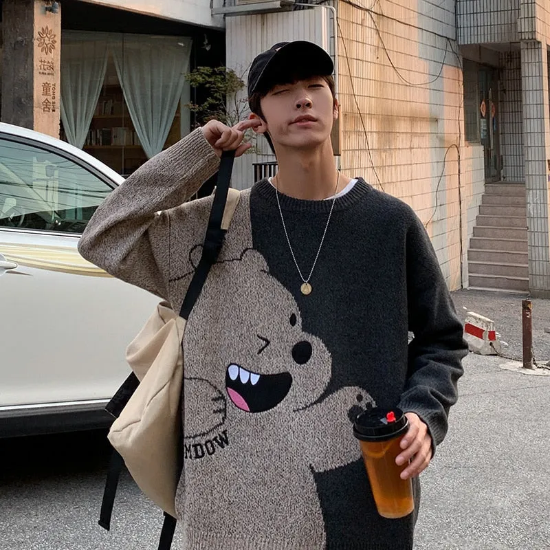 Xituodai Jumper Sweater Men Winter Warm Stitch Pullover Harajuku Anime Sweat Tops Christmas 2020 Aesthetic Gothic Clothes Hipste