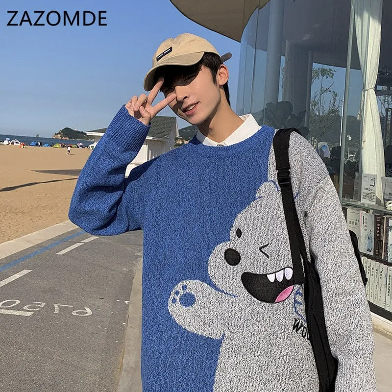 Xituodai Jumper Sweater Men Winter Warm Stitch Pullover Harajuku Anime Sweat Tops Christmas 2020 Aesthetic Gothic Clothes Hipste