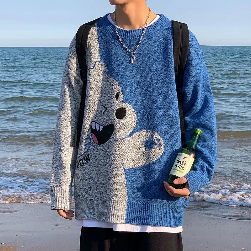 Xituodai Jumper Sweater Men Winter Warm Stitch Pullover Harajuku Anime Sweat Tops Christmas 2020 Aesthetic Gothic Clothes Hipste