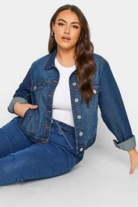 YOURS Curve Indigo Blue Denim Jacket